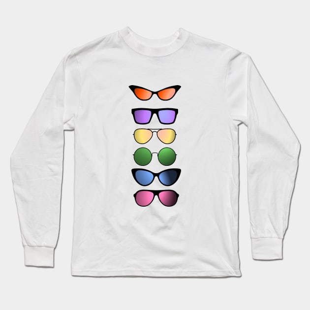 Sunglasses Long Sleeve T-Shirt by RosaliArt